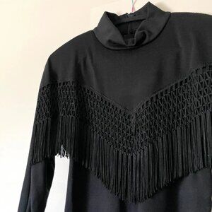 90s Black Western All that Jazz Dress